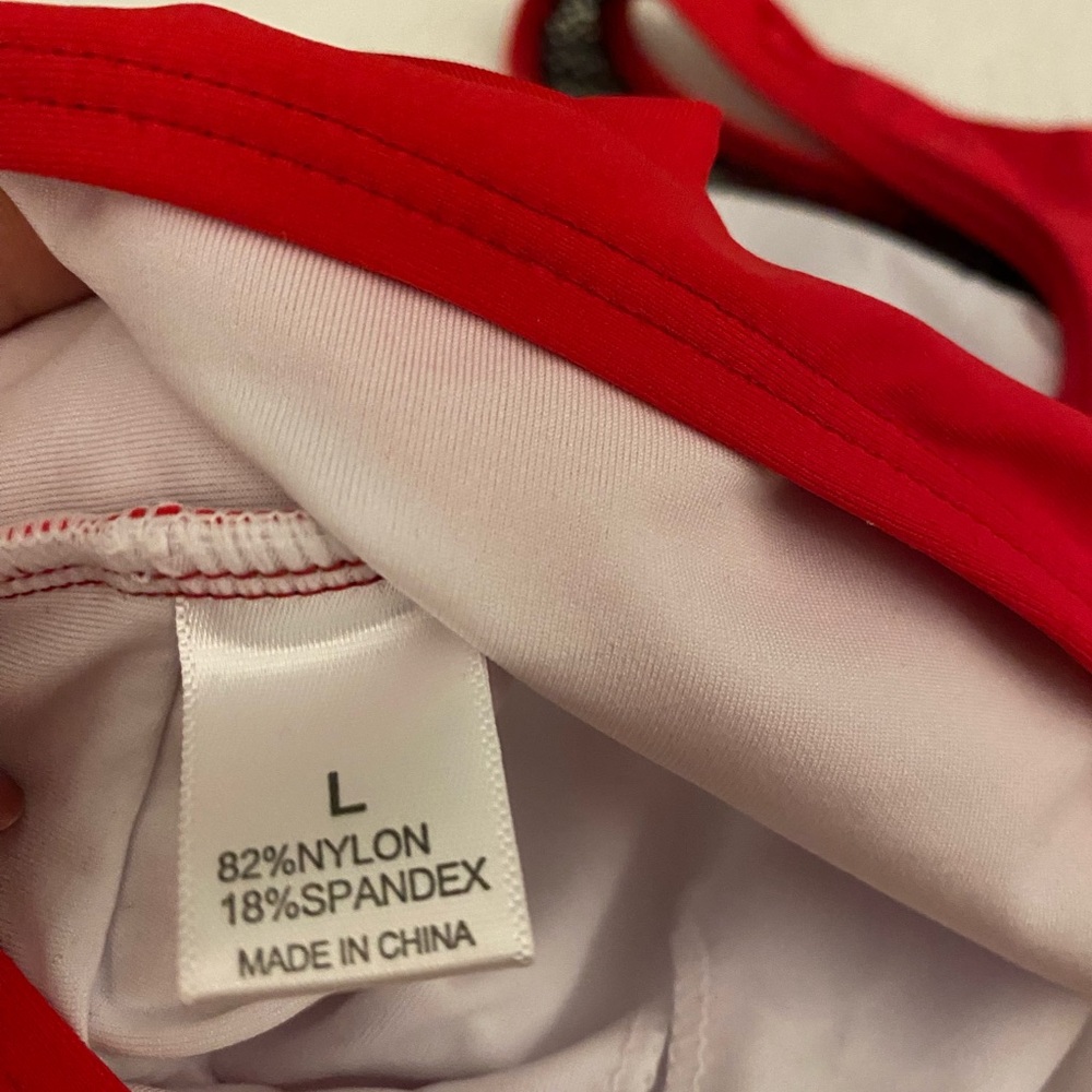 Red Racerback Bathing Suit Top - Picture 3 of 3